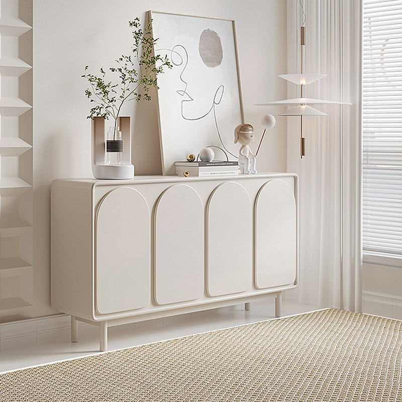 Armoire de rangement française de style crème, H 35,43 po x l 62,99 po x P 15,75 po