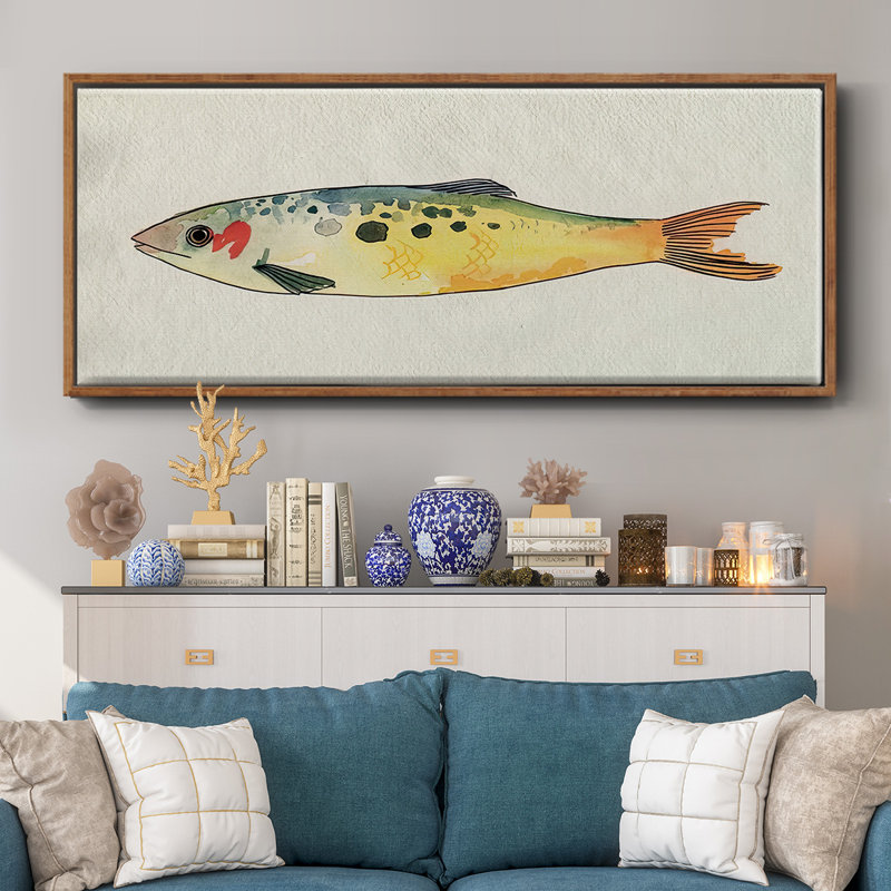 Fanciful Fish I- Framed Canvas