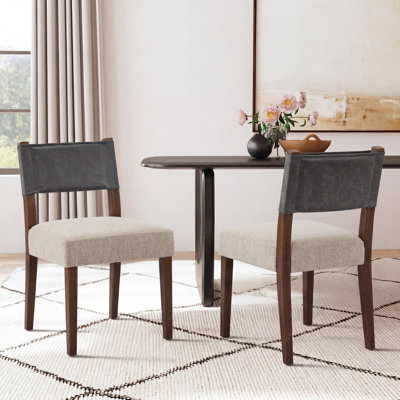 Chaises de salle à manger en bois d'hévéa Fynn