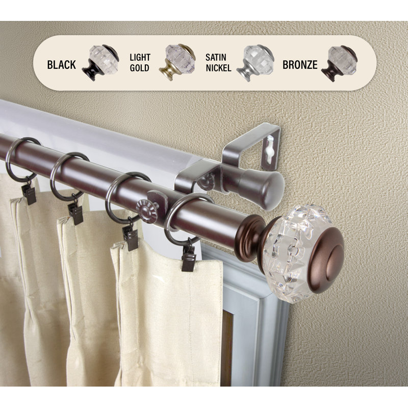 Tringle à rideaux double Magness, H 2,88 po x l 240 po x P 6,75 po, Bronze