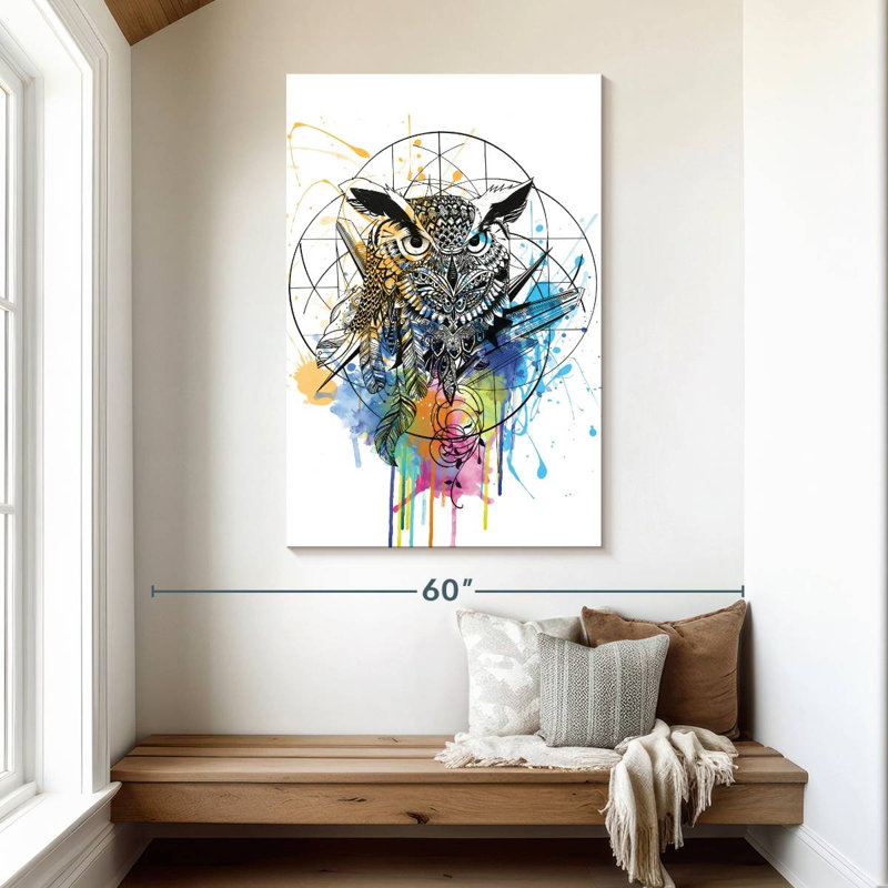 Brampt Boho Owl, 48" H x 32" W