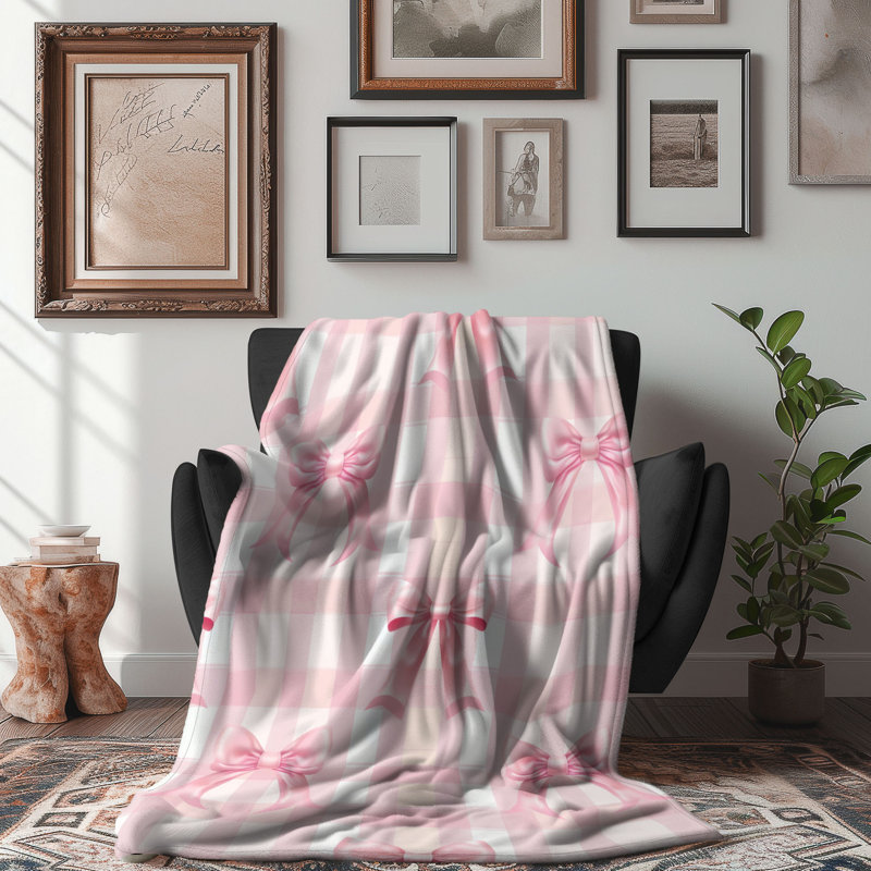 Bow Grace - 1 Piece Premium Blanket, 60" W x 80" L