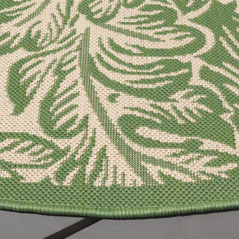 Tapis d'intérieur / extérieur à fleurs Herefordshire Performance, Rond 5 pi 3 po