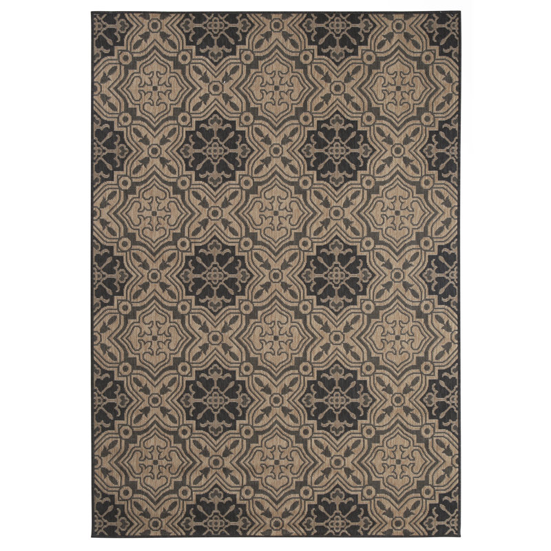 Geometric Indoor / Outdoor Rug, Rectangle 3'11" x 5'6"