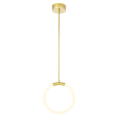Luminaire suspendu 10 po à DEL - Anneau géométrique moderne - DEL intégrée, aucune ampoule requise - Idéal pour les couloirs, les vestibules ou les coins décoratifs