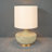 Textured Stoneware Table Lamp with Gold Base