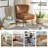 Euclid 26" W Faux Leather Tufted Side Chair With Metal Base-59806075