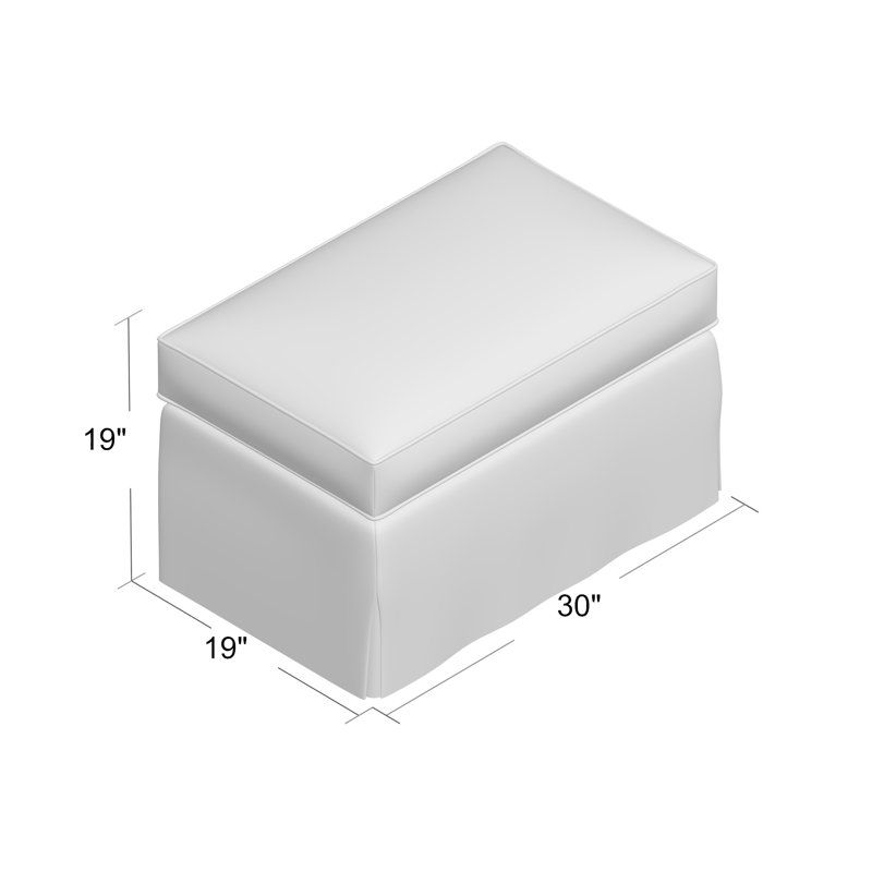 Madison Upholstered Ottoman, Aubrey Granite
