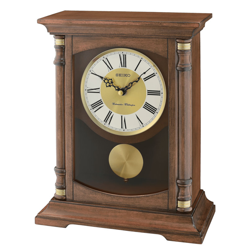 QXQ034BLH Mantel Clock, Brown