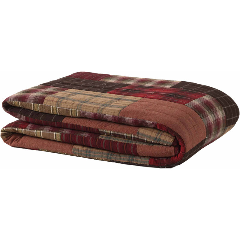 Wyatt Rustic Patchwork Cotton Quilted Throw Blanket 50"x60"