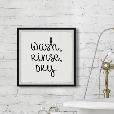 Wash, Rinse and Dry 1 Piece Single Picture Frame Wall Art