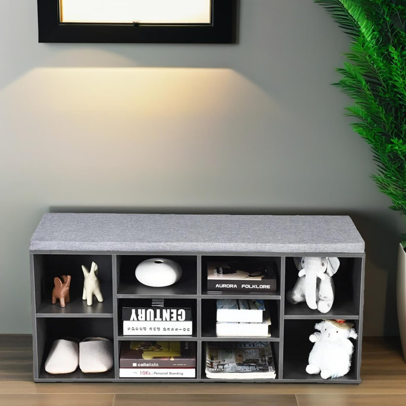 Entryway 10 Shoe Bench Storage Bench, Shoe Rack, Hallway Furniture