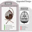 Garden Swing Egg Chair Seat Rattan Hanging Hammock With Cushions-124822027-124822025