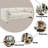 Jaeda Beige Boucle Loveseat