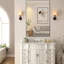 Miroir décoratif de 48 po x 32 po avec cadre noir - caractéristique fonctionnelle pour différentes pièces comme la salle de bain, la chambre à coucher, le salon et le vestibule-120995447-120995443