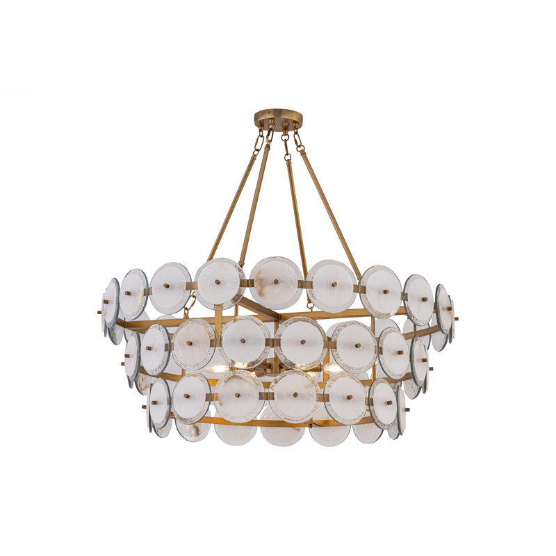 Luminaire suspendu 6 lumières Kintrel 36,5 ", H 15 po x l 36,5 po x P 36,5 po, 6 lumières
