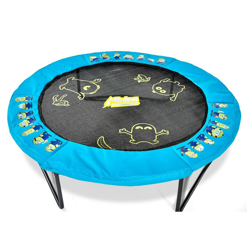 4.5' Round Trampoline with Safety Enclosure, Teal