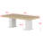 Arfath 8-Person Double Pedestal Dining Table