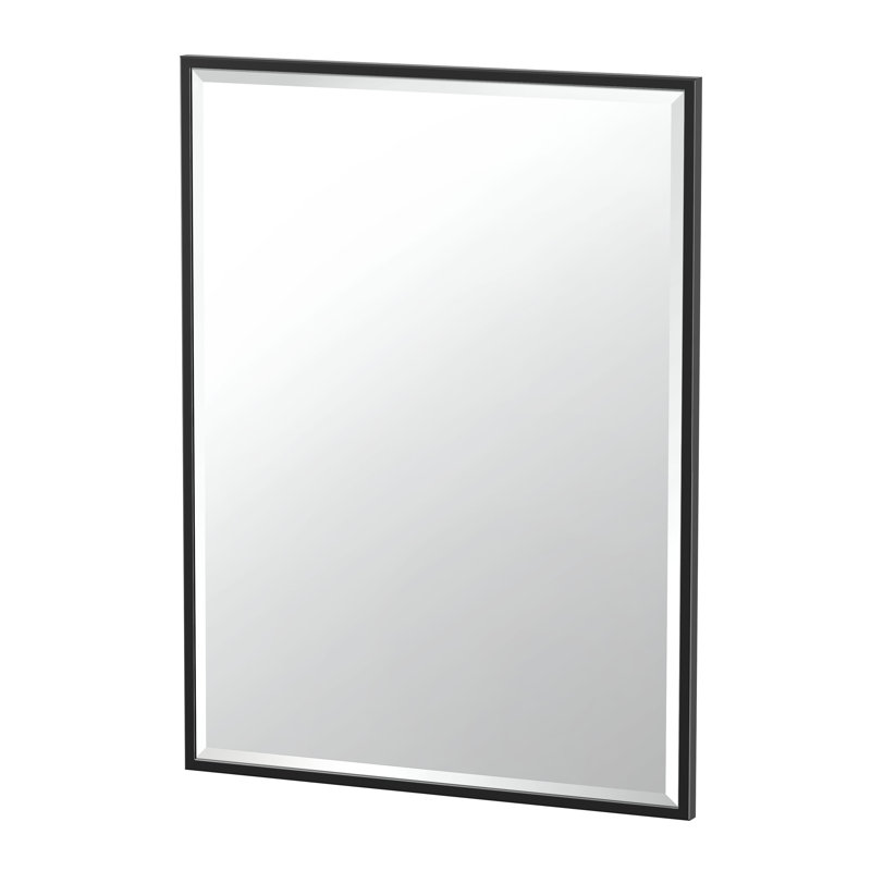 Modern Wall Mount Framed Rectangle Bathroom Vanity Mirror | Decorative Beveled Mirror  For Bedroom, Entryway, Livingroom | Mount Landscape or Portrait