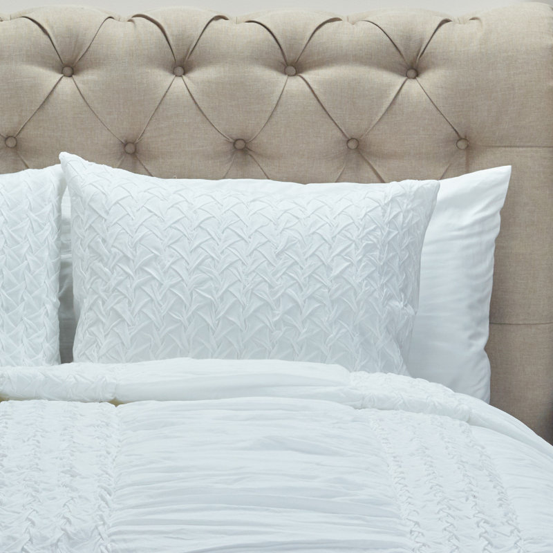 Carly Cotton Sham, King, White