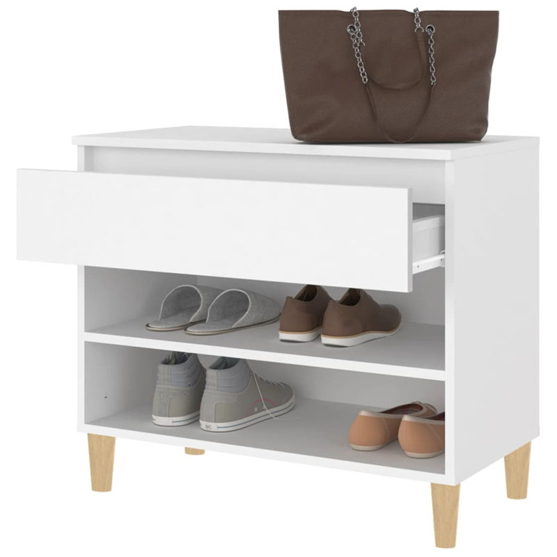 6 Pair Shoe Rack, White