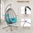 Hanging Egg Chair With Stand - Ergonomic Wicker Rattan Swing Chair For Indoor And Outdoor Use, Includes Cushion And Headrest For Comfortable Relaxation