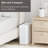 EKO Brio Motion Sensor Trash Can, 10L in White Compact Design, Fingerprint Resistant Trash Bin for Effortless Waste Disposal