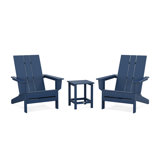 POLYWOOD by AllModern Outdoor Adirondack Chair With Table