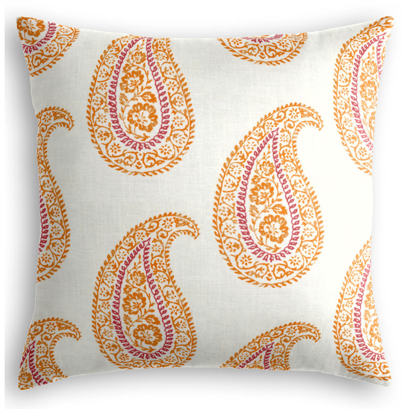 Mandha Linen Reversible Throw Pillow, 22" x 22"
