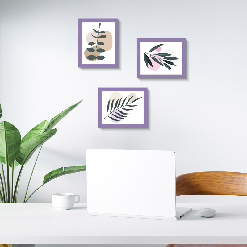 Collage Picture Frame, Set of 3, Purple, 8" W x 10" H