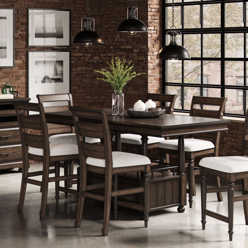 Deep Coffee Counter Height Dining Table