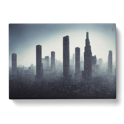 Fine Skyscraper Skyline - Wrapped Canvas Print
