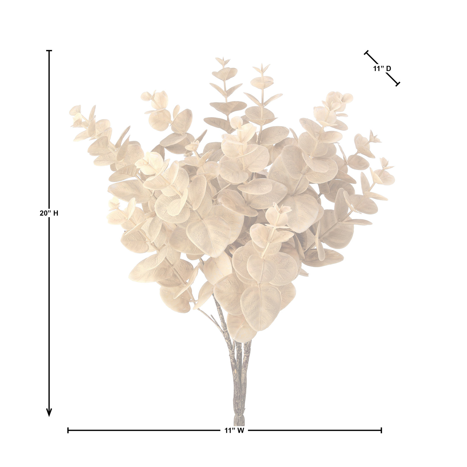 Autumn Eucalyptus Stems, Tan