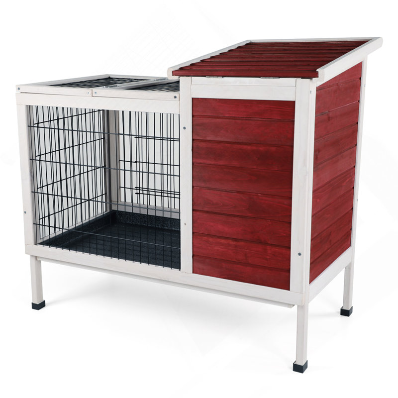 Cage pour lapin Ceevah, Rouge