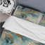 Ensemble de housse de couette abstrait - or et bleu Frosty Drift-712799397