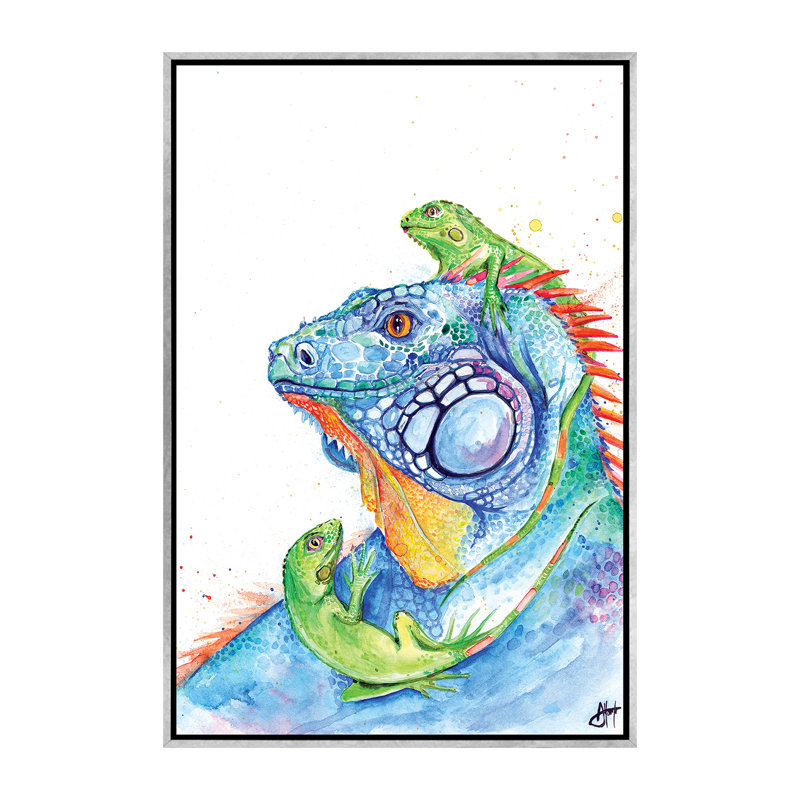 Décoration murale pour enfants Here Be Dragons, H 60 po x l 40po x P 1,5 po, Toile encadrée argentée