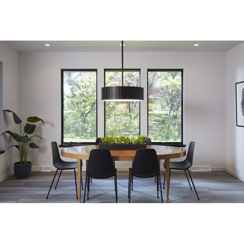 Simpalo 28-In LED Chandelier, Matte Black