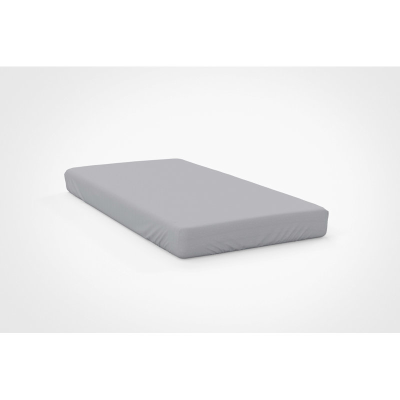 Sateen Fitted Sheet, Platinum, Double (4'6)