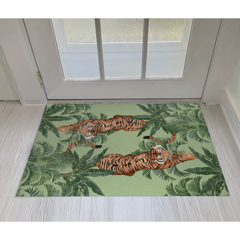 Paillasson Rumble In the Jungle, L 60 po x L 84 po, Vert