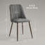 Ensemble de 4 chaises de salle à manger, chaise d'appoint avec revêtement en velours-2020028926