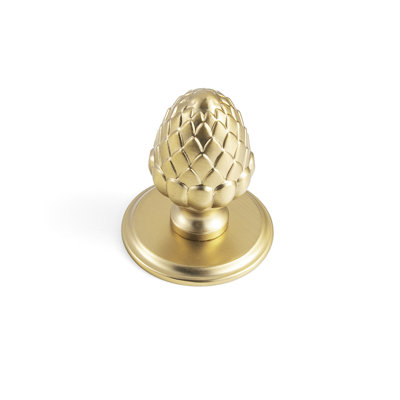 Bouton de fantaisie en forme de pomme de pin de 0,9 po de diamètre avec contre-plaque