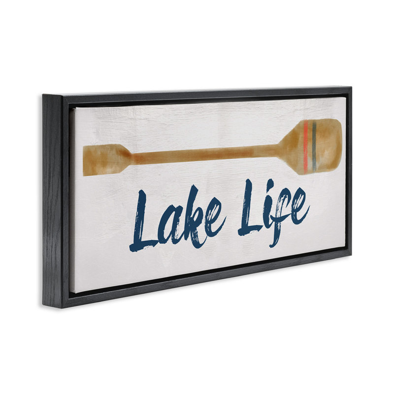 Rame de bateau Lake Life, H 11 po x l 25 po, Cadre flottant noir de jais