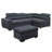 Gerdeen 97" Wide Microfiber/Microsuede Right Hand Facing Sleeper Corner Sectional with Ottoman
