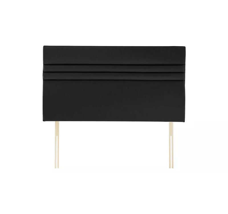 Upholstered Headboard, Black, Single (3')