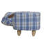 33cm Wide Plaid Footstool Ottoman