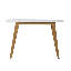 Console avec pieds en métal au fini grain de bois (47 po x 31,5 po)