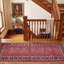 Tapis Montrose traditionnel à motif floral intégral, bleu marine, orange, or, vert, crème, ivoire, lavable à la machine, antidérapant, à poils courts, pour l'intérieur et l'extérieur, adapté aux animaux domestiques, idéal pour le salon, la chambre, la salle à manger, l'entrée, le couloir ou le bureau.-876091577