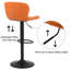 Adjustable Height Counter Stool with Metal Frame