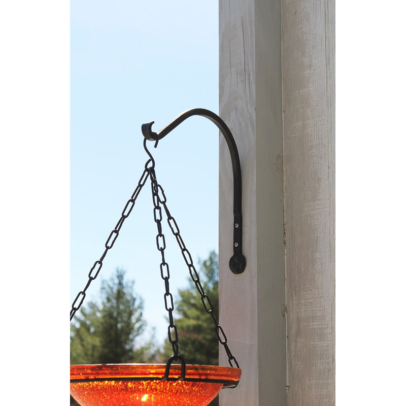 Metal Bracket Plant Stand, 11.5" H x 10.5" W x 1.5" D