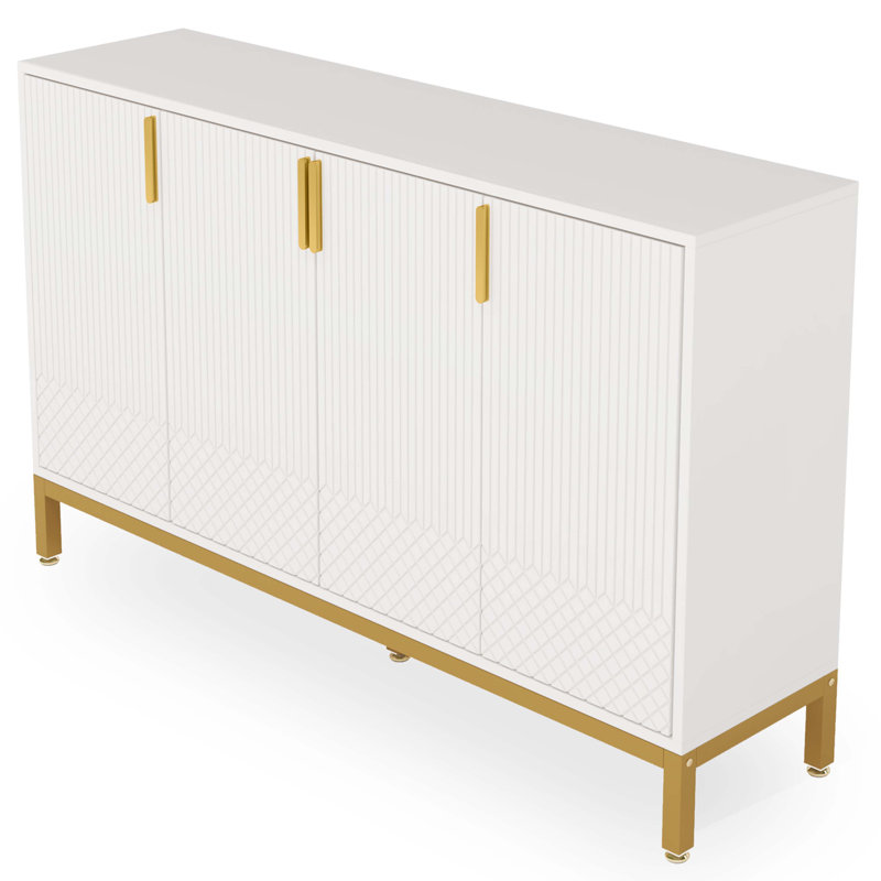 Buffet Modern, buffet de luxe 59 po avec 4 portes